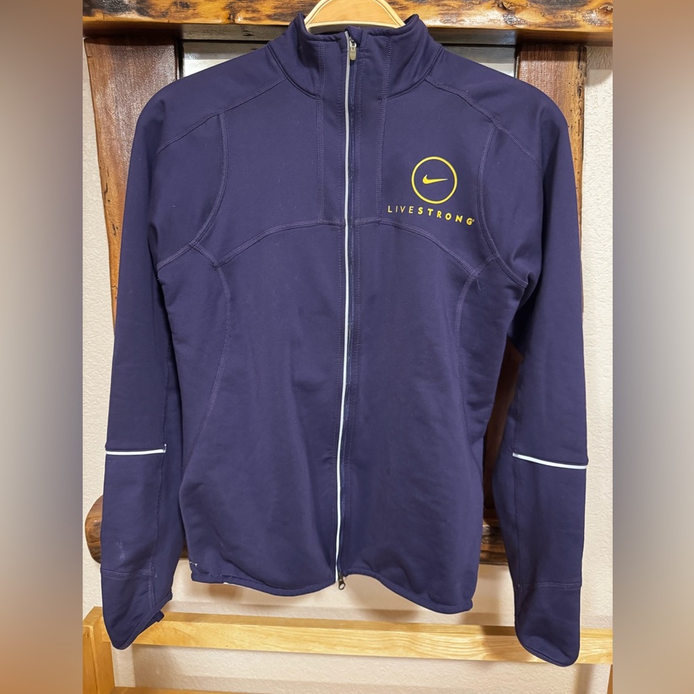 Nike Purple and Yellow LIVESTRONG running Jacket